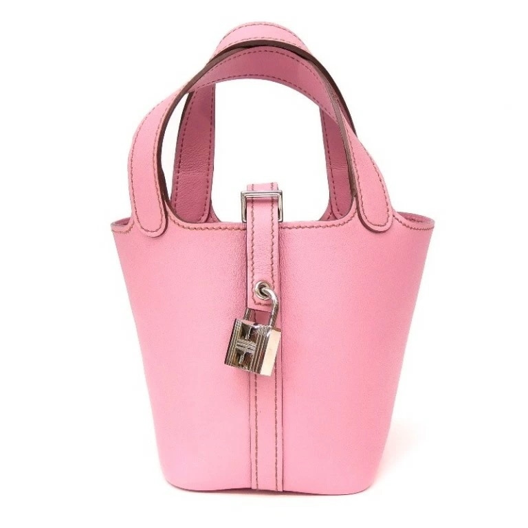 エルメス HERMES ハンドバッグ ピコタンロック ミクロ N刻印 ピンク スイフト 【中古】(68829)