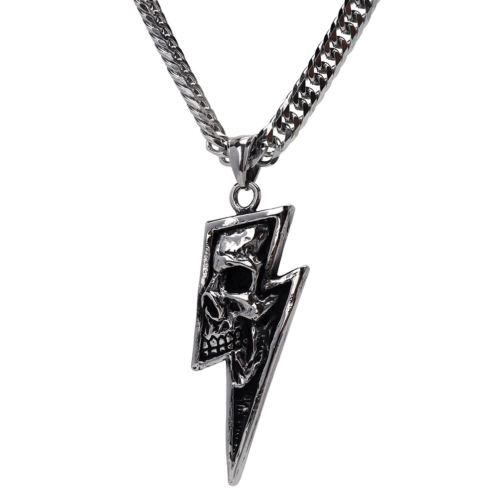 サンダースカル＆ダブル喜平ネックレス [n855-n348-6mm]