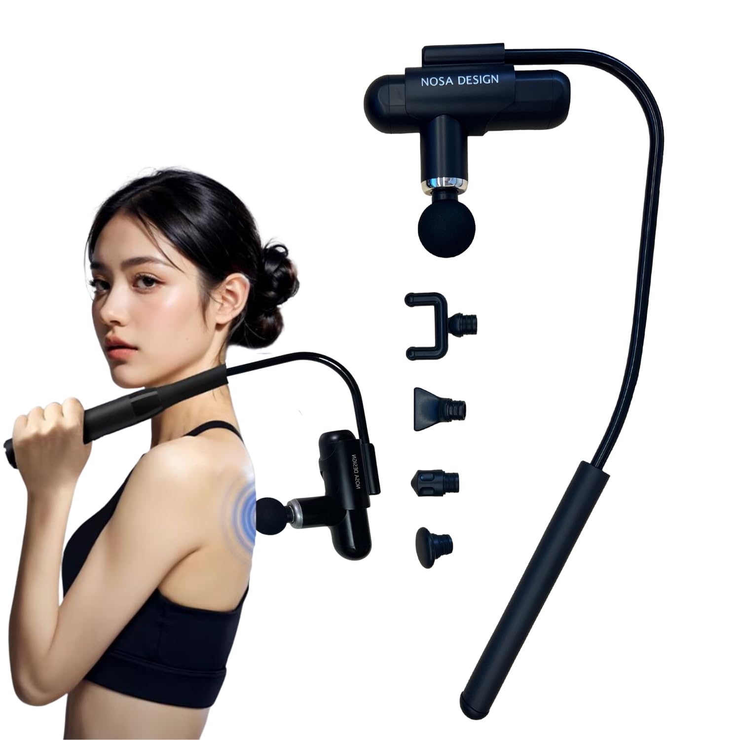 整体師監修 NOSA DESIGN 筋膜リリースガン ハンディガン USB充電式 コードレス 軽量 自動電源オフ機能Amazon.co.jp 限定商品 販売店 商標登録済 (日本国内メーカー) にて一