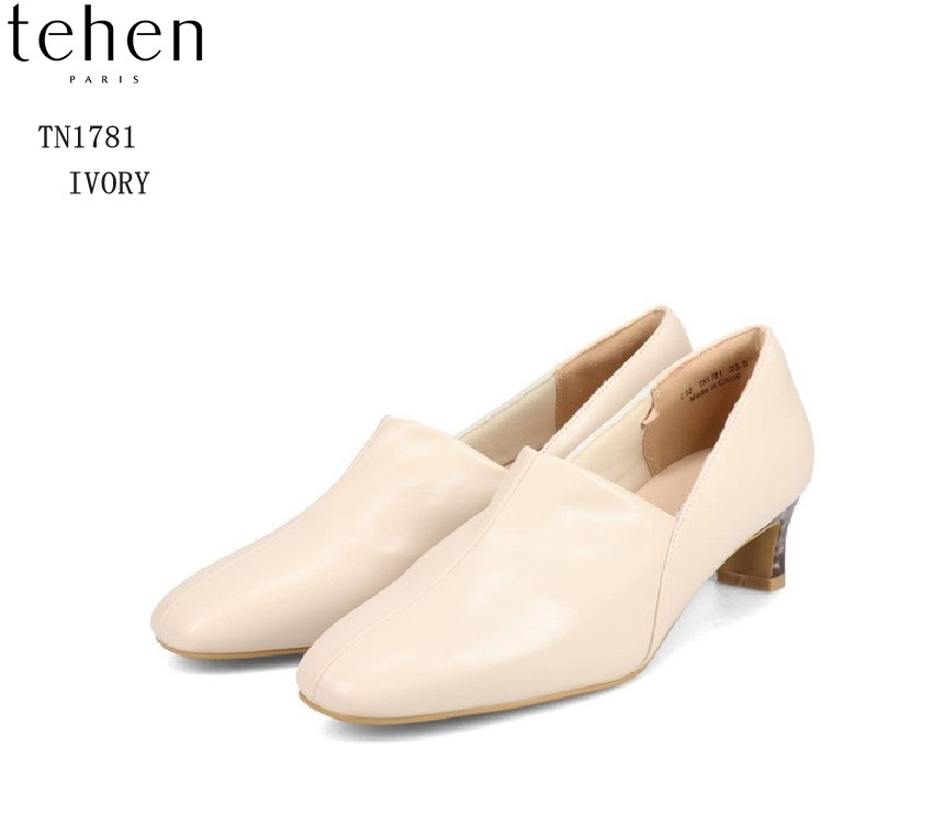 (テーン)tehen TN1781 甲深ストレッチカジュアルパンプス レディス 柔らかなストレッチ素材が甲にやさしくフィット ベーシックなデザインはお仕事からお出かけまで幅広く履いていただけます 6,384円