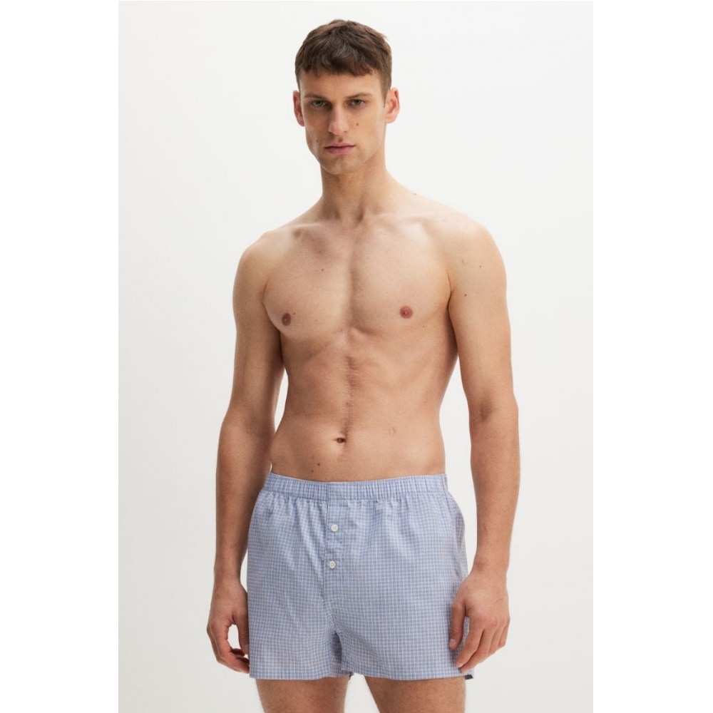H&M コットンドローストリング 5 パックセットブルー/チェック