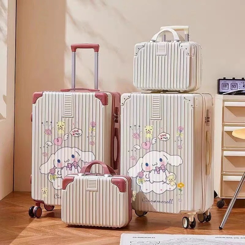 キャリーバッグ クロミ スーツケースプリントカートゥーンキャリーケース女子学生高ルックスレトロパスケーススーツケース