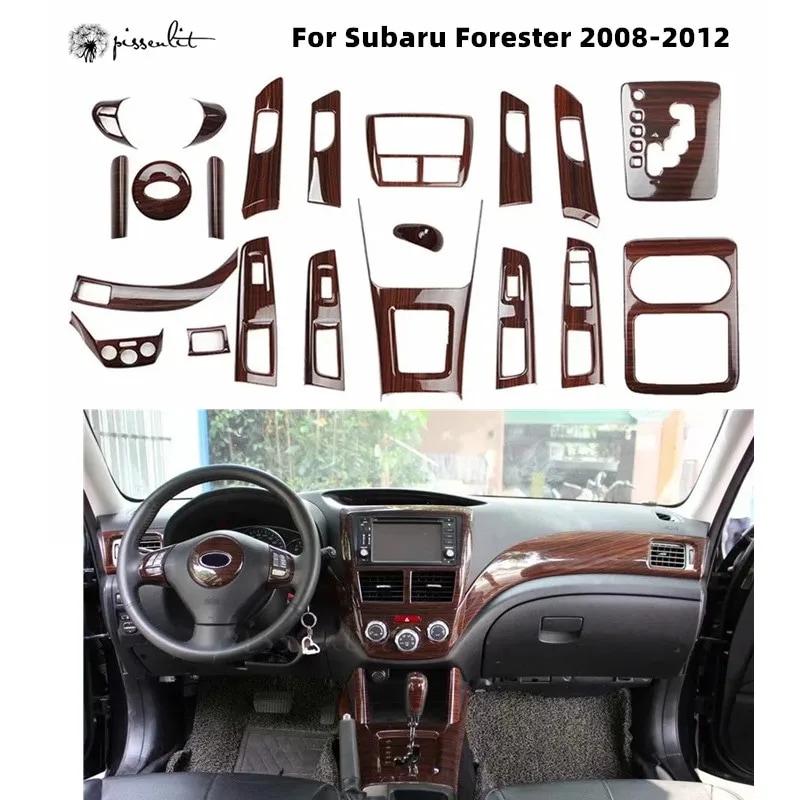 スバル フォレスター 2008-2012年 専用 カップホルダー付 センターパネル ドアハンドルカバー シフトノブカバー 輸入品