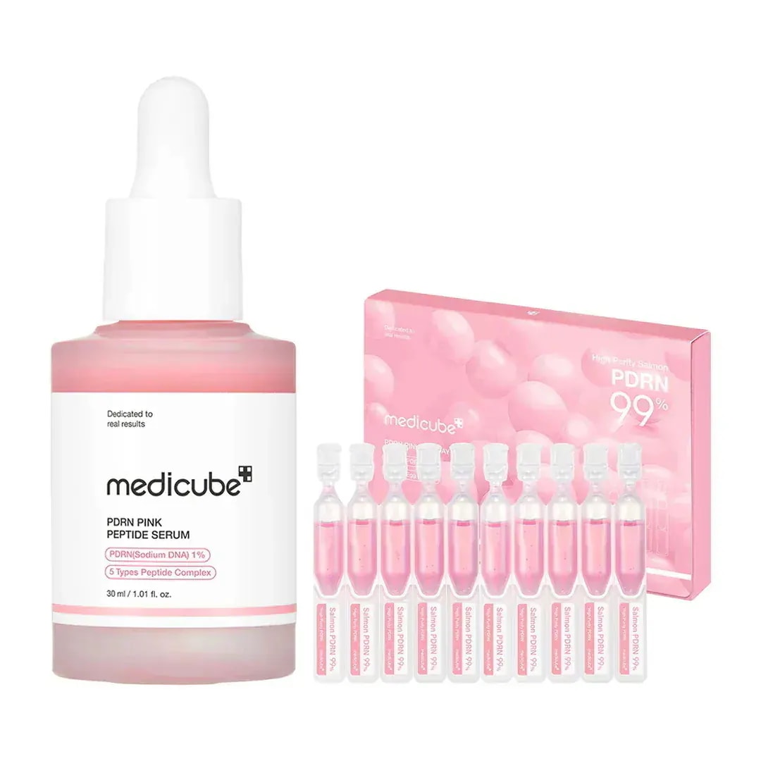 【ペプチドアンプル2本】メディキューブ　PDRN セラム　スキンブースター Qoo10] メディキューブ 【えみ姉コラボ】 PDRNピンクアンプル : スキンケア
