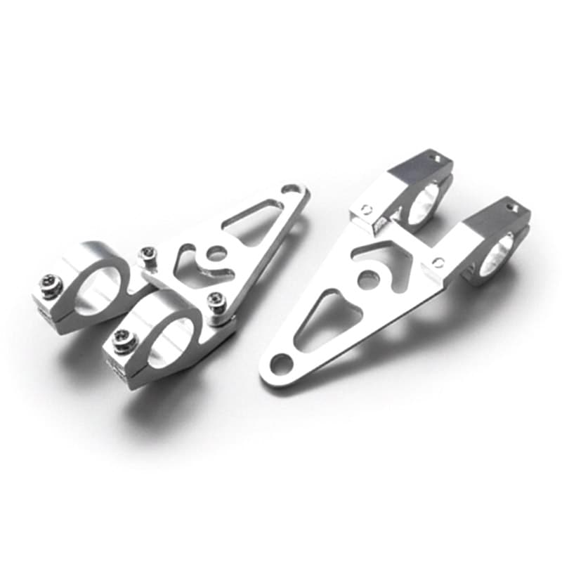 ヘッドライトステー フロントフォーク径27mm用 アルミ製 ウインカーステー カスタムパーツ 左右セット S-299