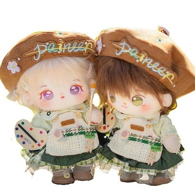 20cm ミニ洋服 ぬいぐるみ今週の割引は 25% オフです用服 7点セット 緑 日常服人形韓国ファッションアイドル衣装かわいい