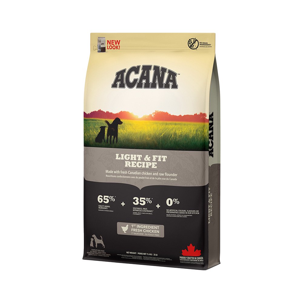 ドッグフード ライト&フィットレシピ 体重管理 成犬用 11.4kg 穀物不使用 正規品 ACANA CRC45―02―05―10―10
