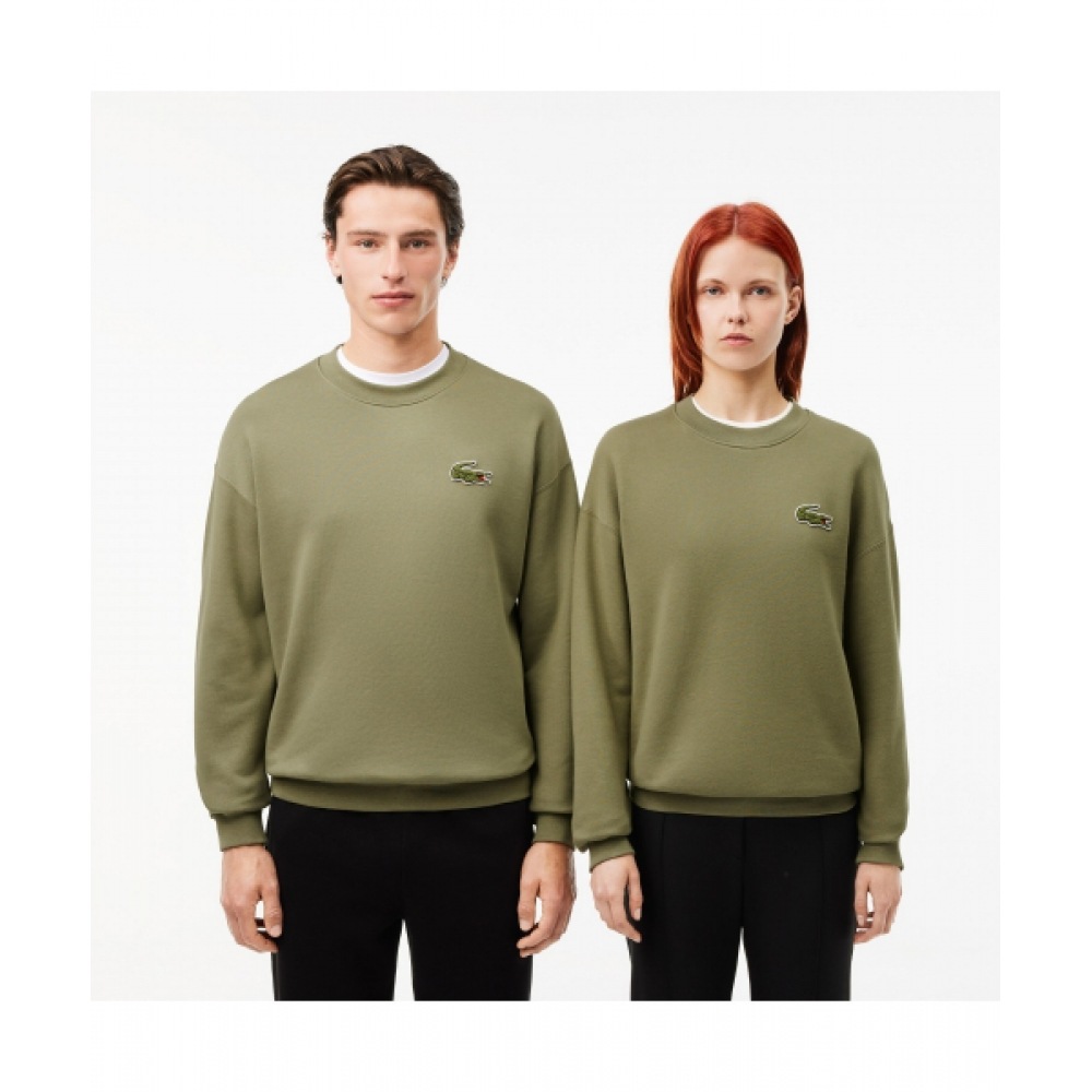 LACOSTE パブリックブークルビッグクロコクルーネックスウェットシャツ [カーキ]