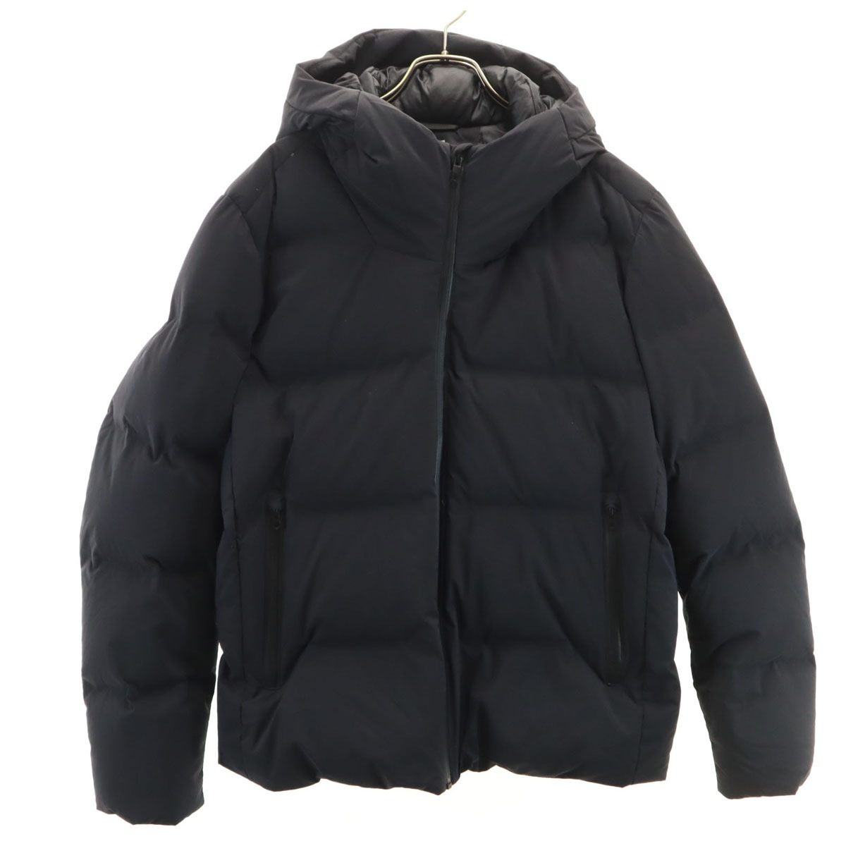 シームレス ダウンパーカー L ネイビー系 メンズ 古着