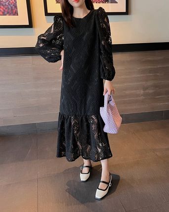 ゆったり レース 切り替え ドレス 結婚式 大きいサイズ レディース かわいい 大人可愛い きれいめ シンプル カジュアル おしゃれ かっこいい 存在感 都会的 デート お出かけ イベント 休日