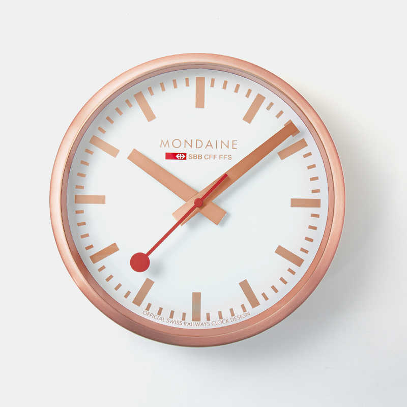 MONDAINE　モンディーン 掛け時計 ウォールクロック 25cm コッパー　A990.CLOCK.18SBK