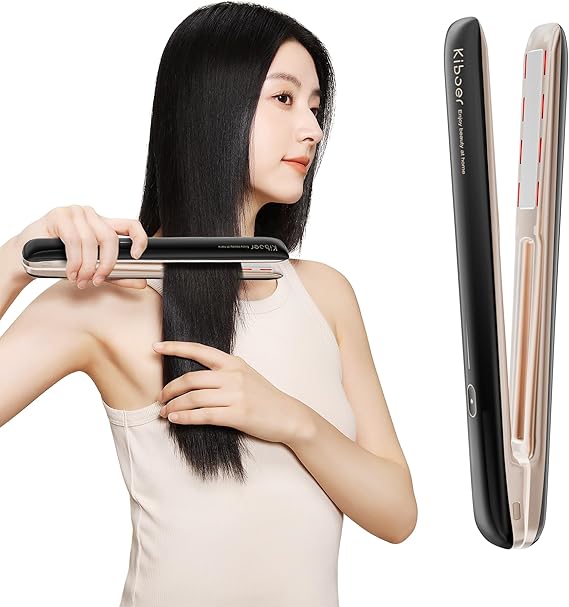 Kiboer 超音波トリートメント ヘアアイロン 髪質改善 超音波アイロン ディ