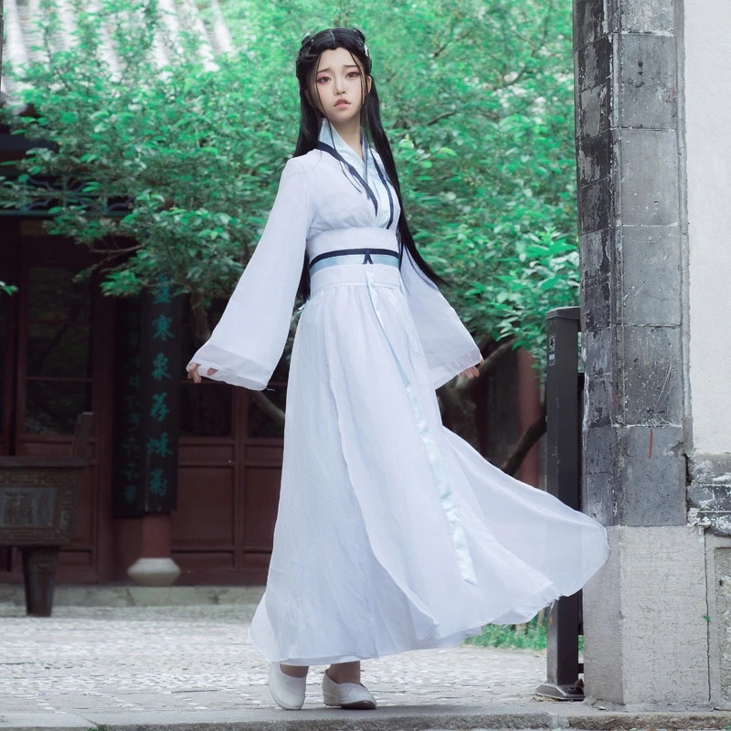 白縁起同品白素貞服白女コスプレ服古着白仮装古着