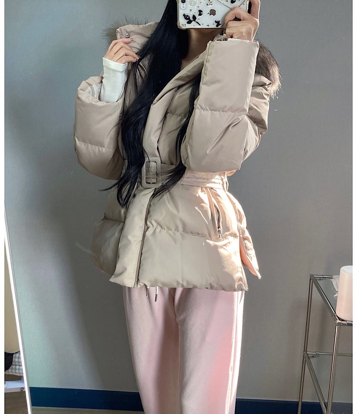 腰紐 ミディアム ダウン 2color