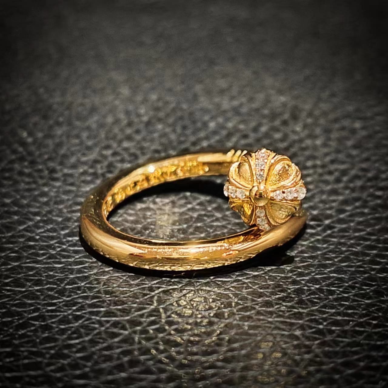 ROCKAGE純銀S 925パンク調メッキ22 K釘はめ込みクロスカップルリング開口リング