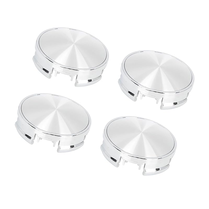 ACROPIX 車のタイヤホイールセンターハブキャップカバー 4ラグ 62mm シルバートーン 4個