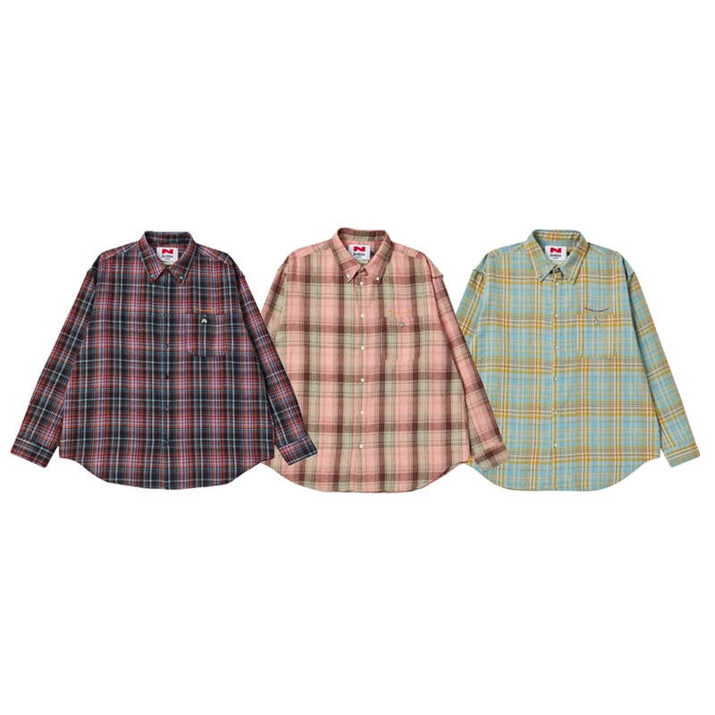 [NCT Dream チョンロ 着用] NEO CLASSIC CHECK CUTTING DETAIL SHIRT 韓国 アイドル 長袖 レディース メンズ 大きいサイズ ゆったり