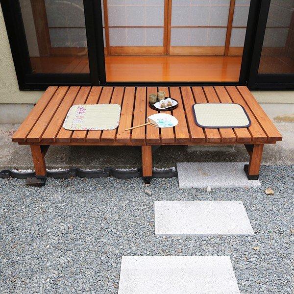 縁台 木製 ウッドデッキ おしゃれ 180 幅 180cm 北欧 ナチュラル 和風 腰掛け ベンチ 軒先 庭 天然木製デッキ 階段 置くだけ diy ベランダ テラス バルコニー