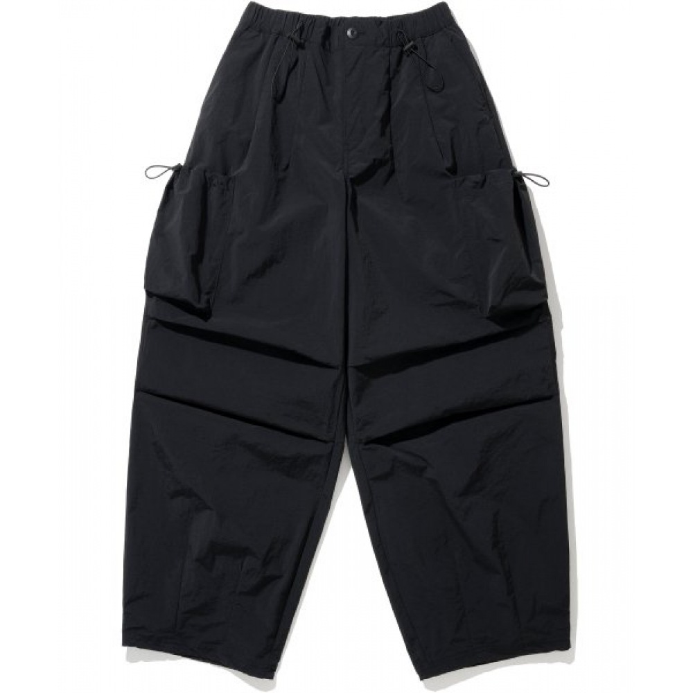 NOT4NERD ナイロンビッグポケットパラシュートパンツ-ブラック