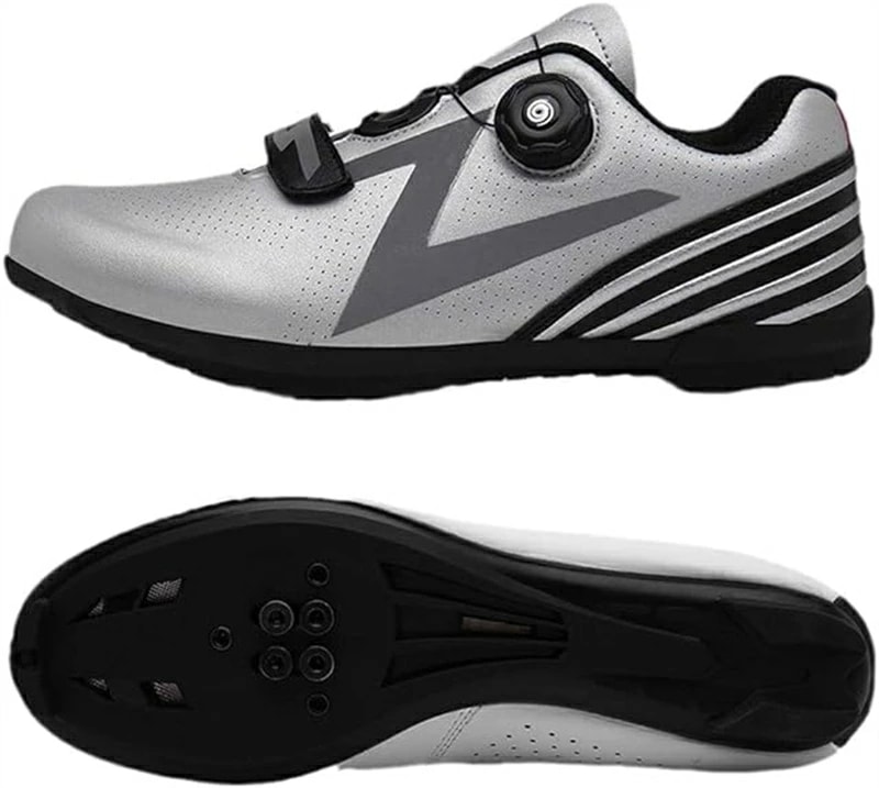 ビンディングシューズ サイクリングシューズ サイクルシューズ 通気性 自転車靴 自転車シューズ カジュアル ロードバイクシューズ バイク 靴 快速靴紐 滑りにく