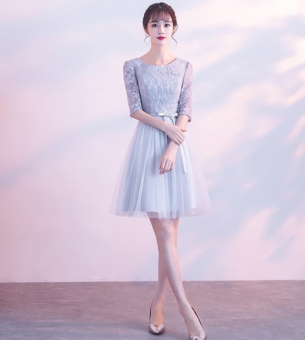 1972.シースルーレースフレアドレス（Uネックレース）2019 春夏 sale 春夏 sale ワンピース フリル エレガント お呼ばれ パーティー 結婚式 披露宴 女子会 レストラン デート