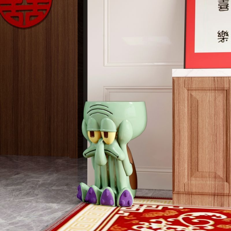 漫画のタコの兄は靴を替えてベンチに入って入り口の家庭のデザイナーの玄関に入ってかわいいアイデアで靴を履くベンチに入った