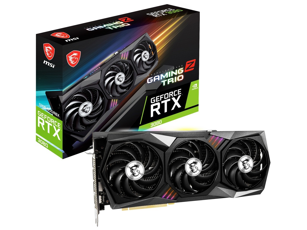 MSI グラフィックボード GeForce RTX 3080 GAMING Z TRIO 12G LHR [PCIExp 12GB] 即納OK