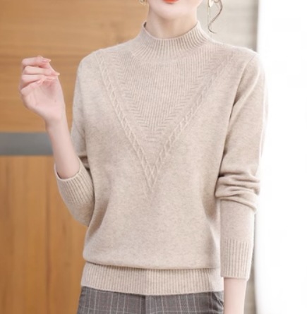 トップス デート モテアイテム ニットソー 長袖 ハイネック リブ コットン 大人可愛い きれいめ 上品 おしゃれ かっこいい 大人可愛い ラブリー キュート ガーリー クール モード系 セクシー