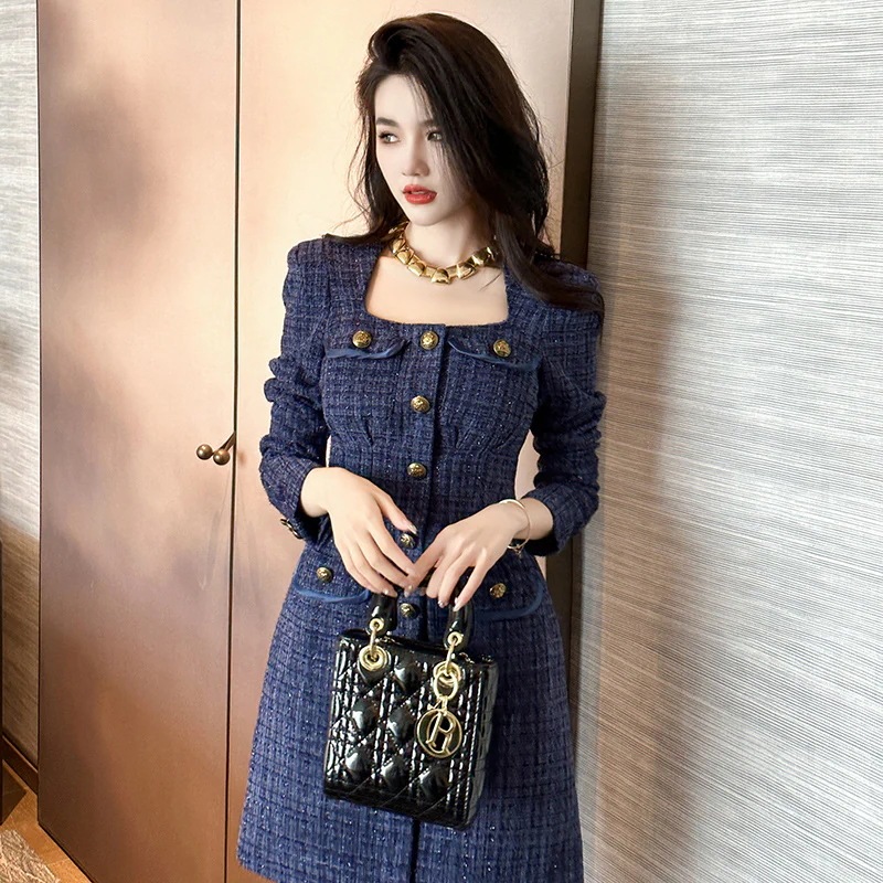 ワンピース ドレス パーティードレス ロングワンピース 韓国 ワンピース ウエスト引き締め 小香風 披露宴 結婚式 演奏会 ウェディング 二次会 発表会
