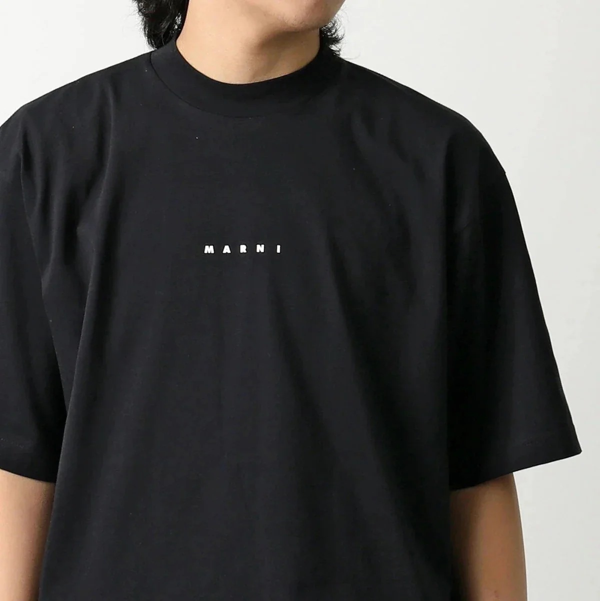 MARNI マルニ Tシャツ HUMU0223P1 USCS87 メンズ 半袖 カットソー コットン ちびロゴT モックネック オーバーサイズ LON99/BL 30,527円
