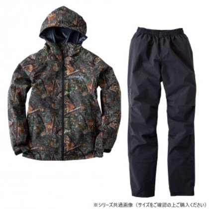 イーブンリバー ストレッチレインスーツ ウッドカモ(35) サイズ:5L ME300