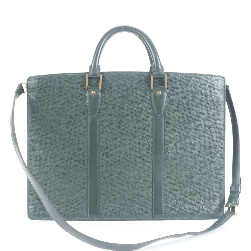 美品 タイガ ポルト ドキュマン ロザン M30054 レザー 2WAY ビジネス バッグ 斜め掛け 書類鞄 ブリーフケース トート 通勤 A4 メンズ ECE CN4-5 中古