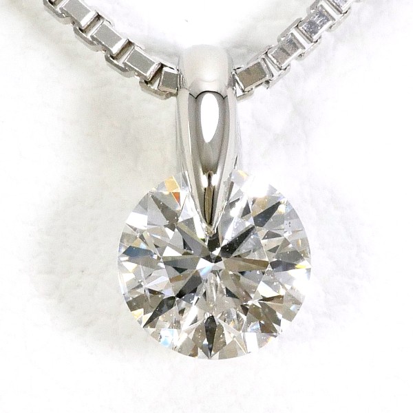 PT900 プラチナ PT850 ネックレス ダイヤ 0.523 SI2 鑑定書 中古