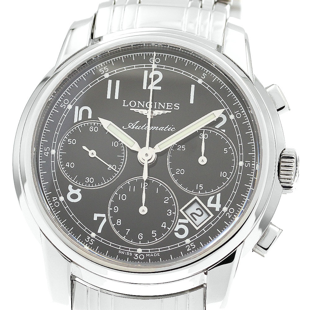 ロンジン LONGINES L2.752.4 サンテミエ クロノグラフ 自動巻き メンズ 美品 _879327【中古】