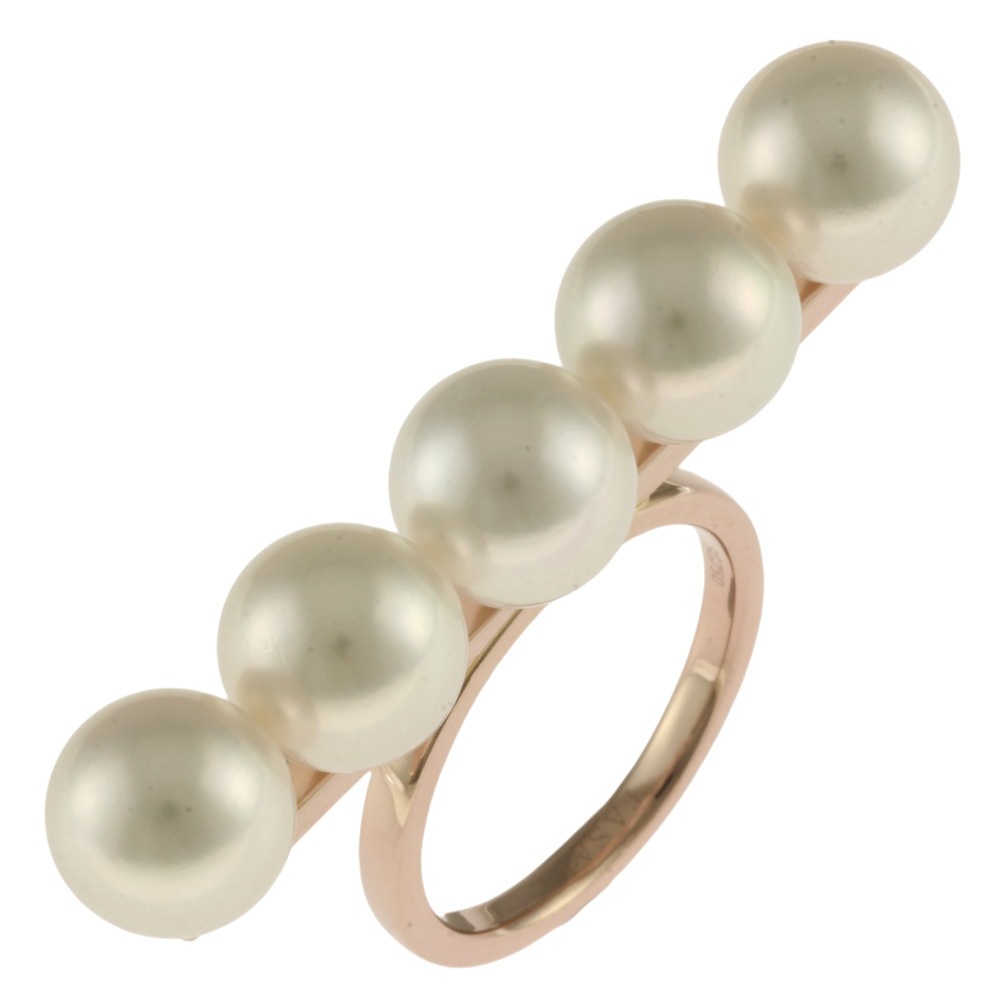 タサキ バランス シグネチャー リング 指輪 10号 18金 K18ピンクゴールド アコヤパール TASAKI 中古 美品