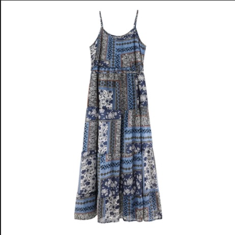 レディース ワンピース ドレス キャミソールワンピース キャミワンピ ロング 袖なし キャミソール ラウンドネック フェミニン ウエストリボン 切り替えデザイン ポリエステル 大人可愛い シンプル