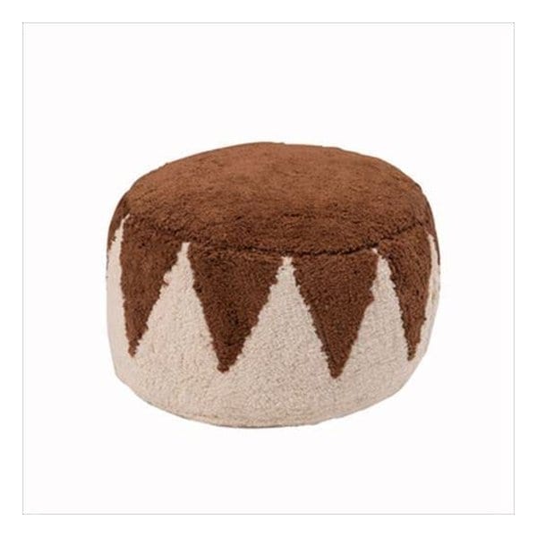 ラウンドスツール ブラウン 約φ50×H36 FAB-001BR