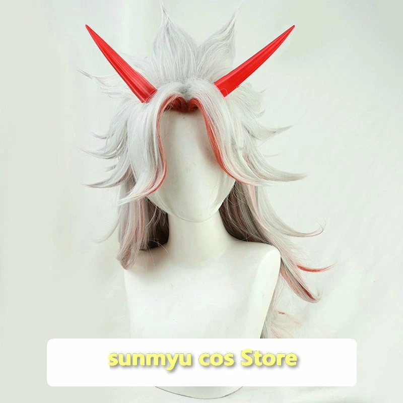 原神 げんしん あらたきいっと 荒瀧一斗 コスプレウィッグ＋赤い角