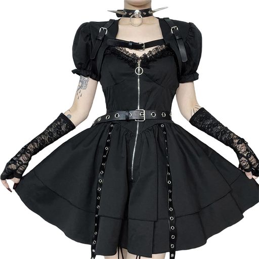 [QOOLYᅠ] アイドル衣装 ハロウィン コスプレ ワンピース ロリータ LOLITA ゴシック 黒 ブラック 洋服 姫 レディース セクシー ゴスロリ 森ガール プリンセス お嬢様 ドレス 可愛い 7,402円