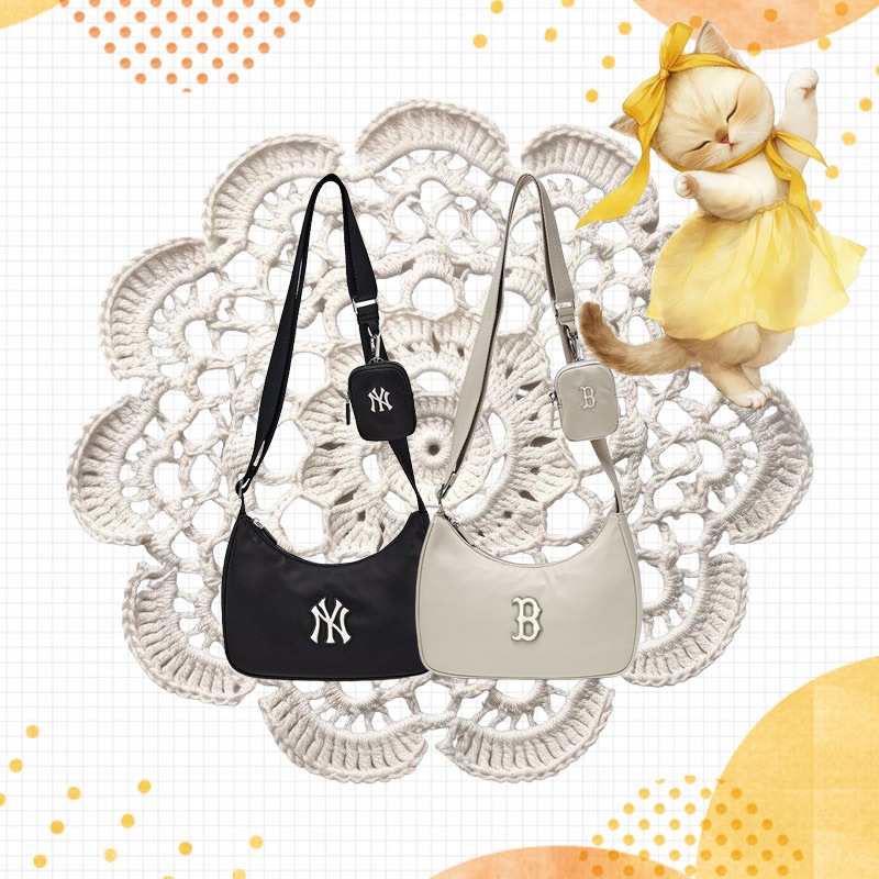 ベーシッククロスバッグ 【ミニポーチ付き】 3ACRB045N BLACK LIGHT BEIGE ショルダーバッグ 韓国ファッション ブランド 正規品