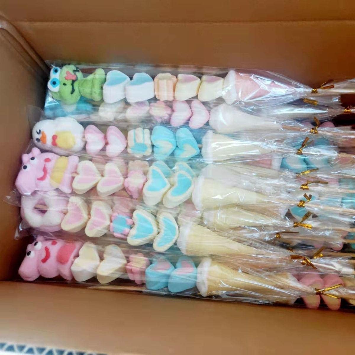 漫画マシュマロひょうたんグミロリポップバルク混合マシュマロ