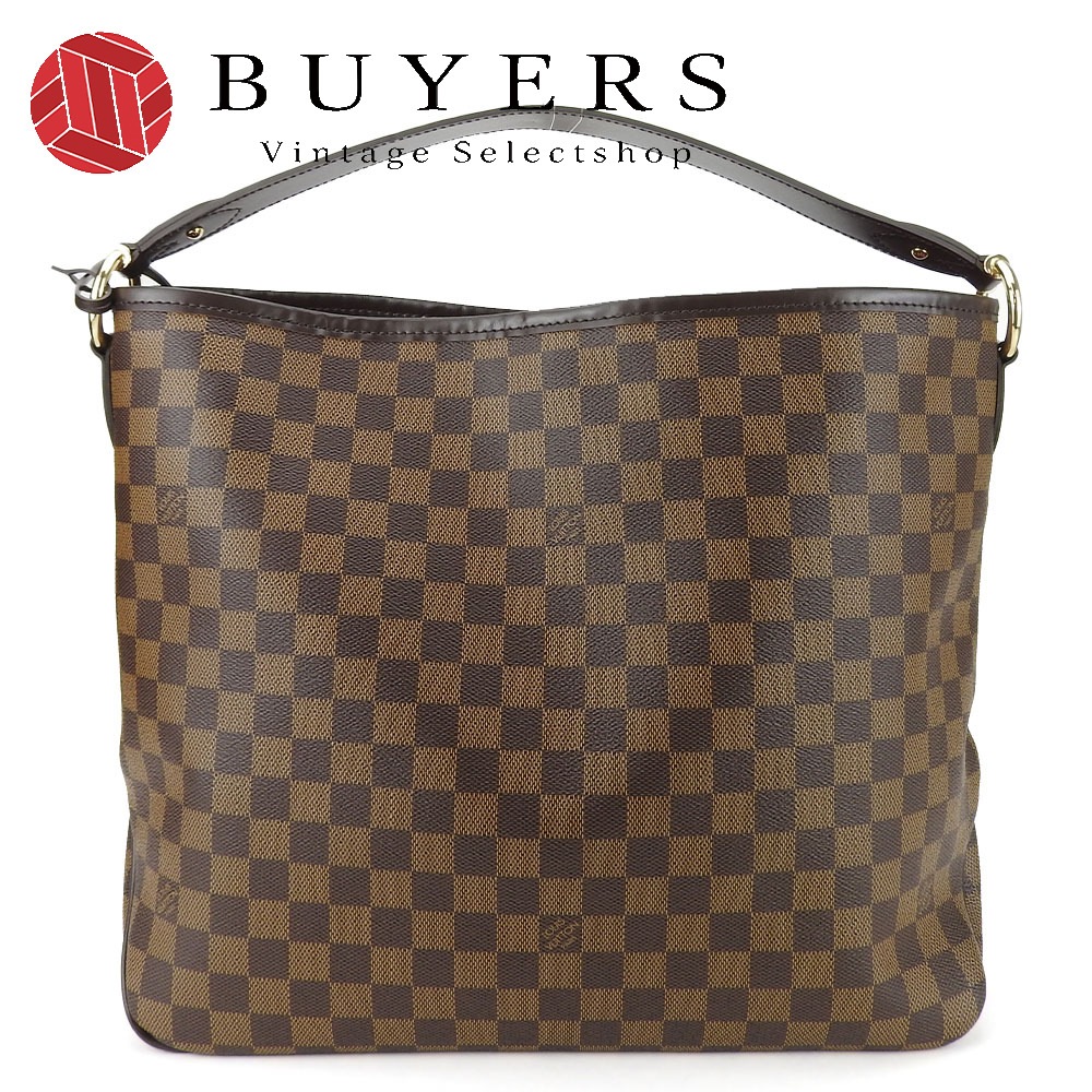 中古 ショルダーバッグ ディライトフルPM N41459 ダミエキャンバス エベヌ ブラウン ゴールド金具 肩掛け ワンショルダー レディース 女性