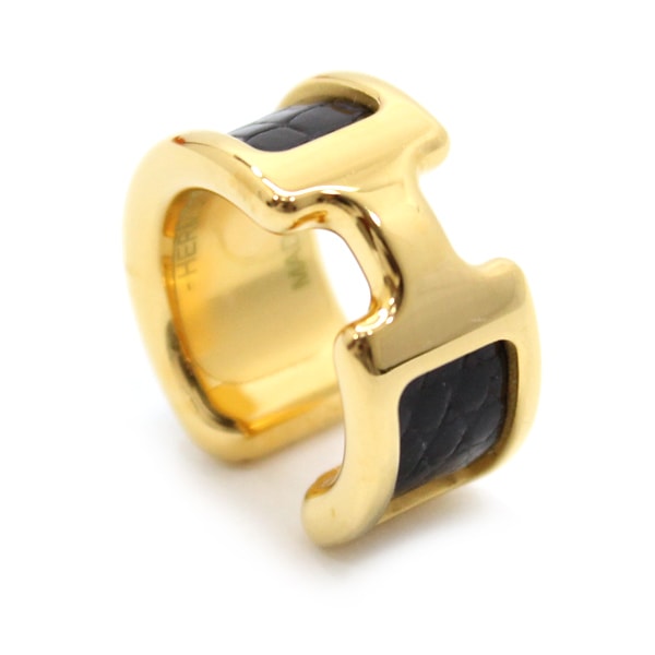 【新品】エルメス イヤーカフ オランプ PM ゴールド リザード 黒 ブラック アクセサリー ジュエリー HERMES 便利 エルメス ブランド 定番 人気 プレゼント ギフトイヤリング