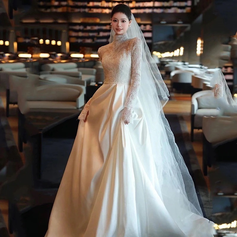 パーティードレス2025新作 高級感 ワンピース ウェディングドレス 白 花嫁ロングドレス 結婚式ワンピース 結婚式 ドレス ロングドレス 演奏会 二次会 花嫁 ドレス 韓国ファッション