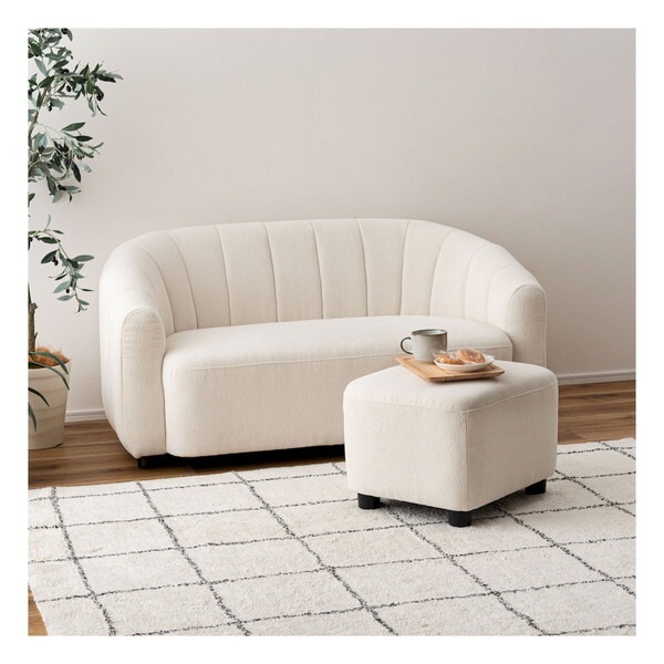 SS-131WH ホワイト ソファ＆オットマン メーカー直送