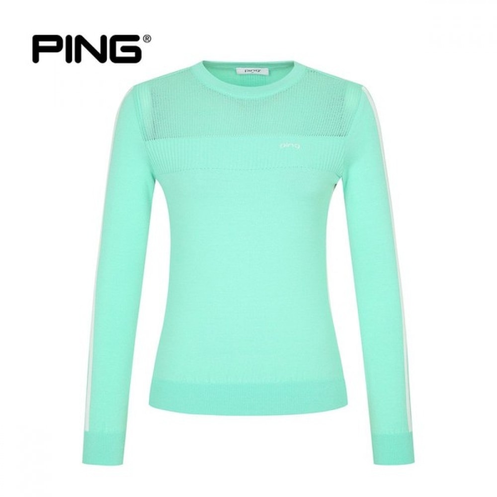 (Ping) レディースラインカラーポイントラウンドニット 6,724円