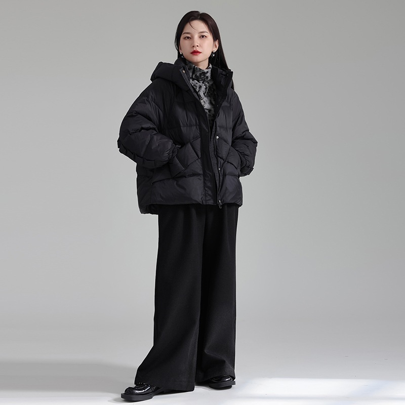 【J.Fashion】 秋冬 ダウンコート 厚手 保温 フード付き ダウンジャケット レディース アウター 関連商品は店で購入可能 メガ割