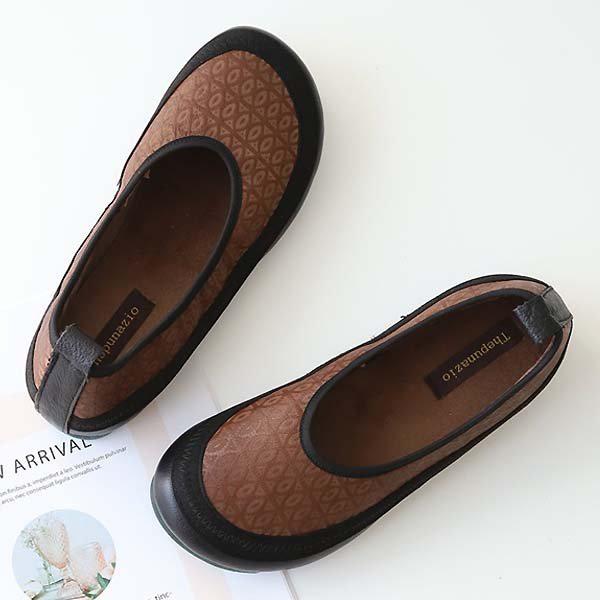 牛革パターン 女性用 フラットローファー シューズ 2cm sjbad m712 1_P352013817