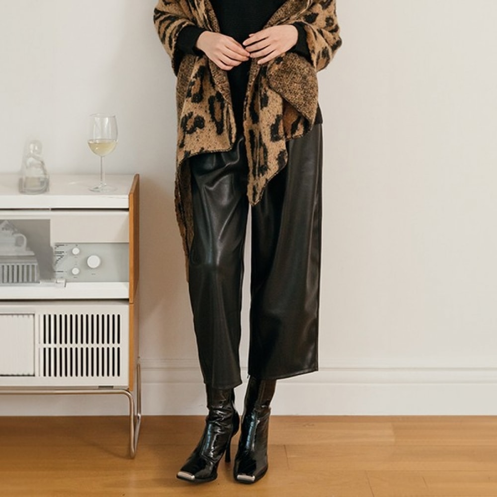 (マックスカルティッジョ) エコレザーバンディングワイドパンツ