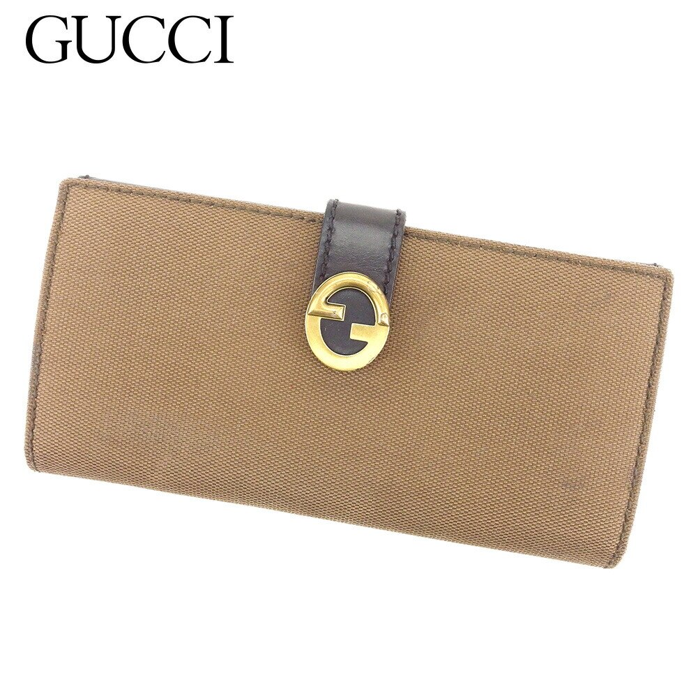 長財布 Ｗホック ブラウン 中古
